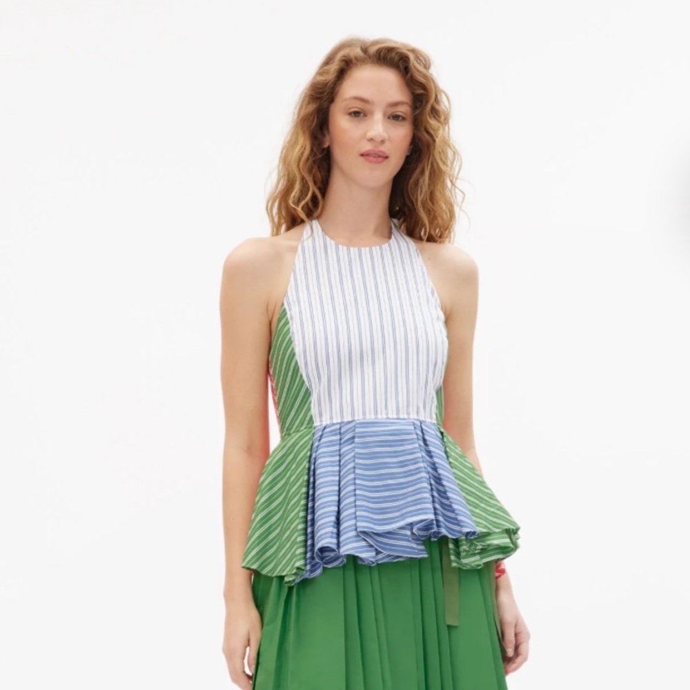 Tanya Taylor Celeste Top - Pleated A-Line Blouse, Never Worn!